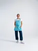 Chef Works F10-TUR-0 3-Pocket Bib Apron, 25"L x 27.5"W, Adjustable Neck, Poly/Cotton Blend, Turquoise 1 image