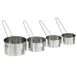 AllPoints 1371387 Measuring Cup Set, Steel Cups 1 Cup, 1/2 Cup, 1/3 Cup, 1/4 Cup 1 image