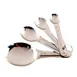 AllPoints 2801328 Measuring Spoon Set - 1/4", 1/2", 1 tsp, 1 tbsp Aluminum - Set 1 image