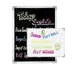 Chef Master 90031 Write‑On Marker Board – 24" x 36", Black & White, Hooks and 5 Rain‑Proof Markers 1 image
