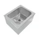 GSW USA SE2424FM 24" Floor Mount Mop Sink, Stainless Steel / 20"W x 20"L x 10"D Bowl 1 image