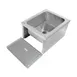 GSW USA SE2424FM 24" Floor Mount Mop Sink, Stainless Steel / 20"W x 20"L x 10"D Bowl 2 image