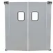 Prepline PTD7284 Traffic Door, 72" x 84", 9" x 14" Window, 0.063" Anodized Aluminum, Reversible, Spine 1 image