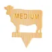 TableCraft Products 13112 Cow-Shape Steak Markers 1.25" x 0.10" x 1.38" Bamboo - 100/Pack 1 image