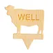 TableCraft Products 13114 Cow-Shape Steak Markers Well, 1.25" x 0.10" Natural Bamboo - 100/Pack 1 image