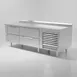 Garland US Range UN17C60 60" 4 Drawers Polar Cuisine Refrigerated Chef Base, Self-Contained 2 image