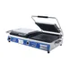 Globe GPGDUE14D 40" Double Sandwich Panini Grill w/ Timer, 14" x 10" Grooved Plates, 208/240V 1 image