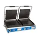 Globe GPGSDUE14D Double Sandwich Panini Grill w/ Timer, 14" x 14" Grooved & Smooth Plate, 208/240V 1 image
