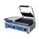 Globe GSGDUE10 Double Cast Iron Sandwich Panini Grill w/ 18" x 9" Smooth Plates, 240V 1 image