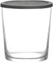 LAV HORECA CDZ334 PK222 - Clear Glass Food Container with Gray Lid, 11.5 oz (3-1/4" H x 3-1/4" R⌀ x 2⅞" B⌀) - 12/Case 1 image