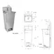 GSW USA HS-1615F 15" S.Steel Wall Mount Hand Sink, Foot Operated / 12-1/2"W x 9-3/4"D 3 image