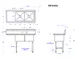 GSW USA SE18182L S.Steel 2 Compartment Sink with Left Drainboard, 57-1/4"W X 24"D X 45"H / 18 Gauge 4 image