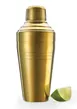 Mercer M37231GD 3-Piece Cocktail Shaker, 14 oz (400 ml) 2‑pc, 18/8 Stainless Steel, Gold Finish 1 image