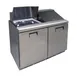 QualServ UCMT148-SS61A 48" 2-Door Mega Top Sandwich Prep Table, 12 Pans, Stainless Steel 1 image