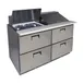 QualServ UCMT148-SS91A 48" 4-Drawer Mega Top Sandwich and Salad Prep Table, 12 Pans, Stainless Steel 1 image