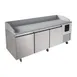 QualServ UCPP488-SS61A 88" 3-Section Refrigerated Pizza Prep Table w/ 3 Doors, 22 cu. ft. 3 image
