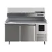 QualServ UCPP566-SS61A 65" 2-Section Refrigerated Pizza Prep Table w/ 2 Doors, 14 cu. ft. 1 image