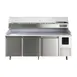 QualServ UCPP588-SS61A 88" 3-Section Refrigerated Pizza Prep Table w/ 3 Doors, 22 cu. ft. 1 image