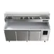 QualServ UCPP588-SS61A 88" 3-Section Refrigerated Pizza Prep Table w/ 3 Doors, 22 cu. ft. 4 image
