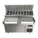 QualServ UCPT565-SS61A 65" 2-Section Sandwich and Salad Prep Table w/ 2 Doors, 9 Pans, Stainless Steel 5 image