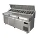 QualServ UCPT588-SS61A 88" 3-Door Sandwich and Salad Prep Table, 12 Pans, Stainless Steel 3 image