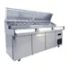 QualServ UCPT588-SS61A 88" 3-Door Sandwich and Salad Prep Table, 12 Pans, Stainless Steel 1 image