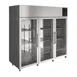 QualServ UCRE585-SG71A 85" Three Section Reach-In Refrigerator w/ 3 Glass Doors, Top Mount, Stainless Steel 74 cu. ft. 3 image