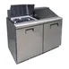QualServ UCSP160-SS61A 60" 2-Door Sandwich and Salad Prep Table, 16 Pans, Stainless Steel 1 image