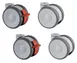 Lainox RP004 Castor Kit, with Flange, Set of (4), (2) with Brakes 1 image