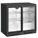 Unity U-BB2 Two-Section Cooler 36" Wide, 12 cu ft, Black Aluminum, Glass Sliding Doors, Temp Control 1 image