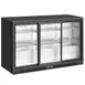 Unity U-BB3 3-Section Cooler, 54" 12 cu ft, Black, Glass Sliding Doors, Shelves, Temp Control 1 image