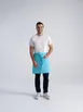 Chef Works F28-TUR-0 - Turquoise Waist Apron, 19"L x 27.5"W, Poly/Cotton, Unisex - 1/Case 1 image