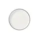 Libbey 114222 - 7 3/4" Round Black Porcelain Stacking Plate, Narrow Rim - Case 1 image