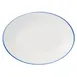 Libbey 114231 Oval Blue Porcelain Platter, 13½" W x 1⅜" H, Sold per Case - 1/Case 1 image