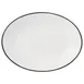 Libbey 114232 Porcelana Linea Oval Platter, 13½" W x 1⅜" H, Black Porcelain, Sold per Case 1 image
