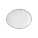 Libbey 114233 Rectangular China Platter, 9-3/4" x 7-1/2" x 1-1/4", Blue Porcelain - 1/Case 1 image