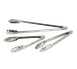Adcraft XHT-10 Utility Tongs – 9-1/2" Stainless Steel, Spring, Scalloped Edges, Handle 1 image