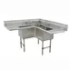 Advance Tabco FC-K4-24D-X Compartment Corner Sink 1 image
