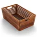 American Metalcraft AWC21 Wooden Crate, Rectangular 13"x21"x7-7/8" Acacia Finish 1 image