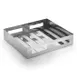 American Metalcraft SHMH2 Hammered Stainless Steel Crate, 10-1/2"W x 9-1/4"D x 2-1/4"H 1 image