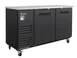 Blue Air BLBB69-3B-HC Back Bar Cooler, 69" Wide x 30" Deep, Black Exterior, Top, 1/3 HP R290, Casters 1 image