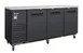 Blue Air BLBB90-4B-HC 90" Back Bar Cooler, 3 Solid Doors, 6 Shelves, Stainless Steel Top, Black, 115V 1 image