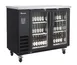 Blue Air BLNBB-48BG-HC Back Bar Cooler, 49-1/8" W, 2 Glass Doors, Stainless Steel Top, Black Exterior 1 image