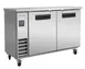 Blue Air BLNBB-60S-HC Back Bar Cooler, 61-1/8" W, 22-26" D, Stainless Steel, 2 Solid Doors, 4 Shelves 1 image