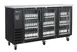 Blue Air BLNBB-72BG-HC Back Bar Cooler, 73" W x 22" D, 3 Glass Doors, Stainless Top, Black, R290, 115V 1 image