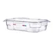 Carlisle 09816 - GN 1/4 Clear Polycarbonate Food Pan, 2.5" Deep, Integrated Label, Araven Design 1 image