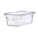 Carlisle 09817 Araven GN 1/4 Food Pan, 4" Deep, Clear Polycarbonate, Integrated Label 1 image
