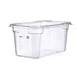 Carlisle 09818 - GN 1/4 Clear Polycarbonate Food Pan, 6" Deep with Integrated Label, Araven Series 1 image