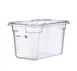 Carlisle 09820 - GN 1/3 Clear Polycarbonate Food Pan, 6" Deep with Integrated Label, Araven Series 1 image