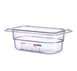 Carlisle 09836 - Araven GN 1/9 Plastic Food Pan, 2.5" Deep, Clear Polycarbonate, Integrated Label 1 image